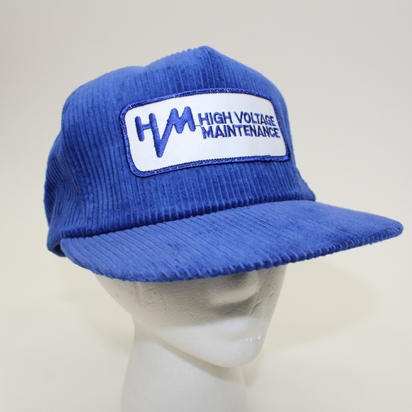Vintage Other - Vintage High Voltage Maintenance Blue Corduroy Hat